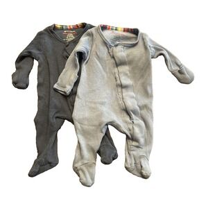 Magnetic Me Preemie Footies 0-5 lbs Blue Set of 2 Lot Bundle Ribbed Pajamas
